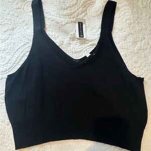 Nordstrom-BP Sweater Cropped Black Tank. Large.